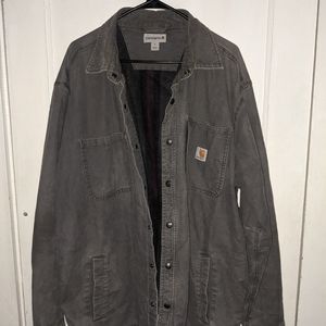 Carhartt Flannel Lined Snap Up Mens size XL
